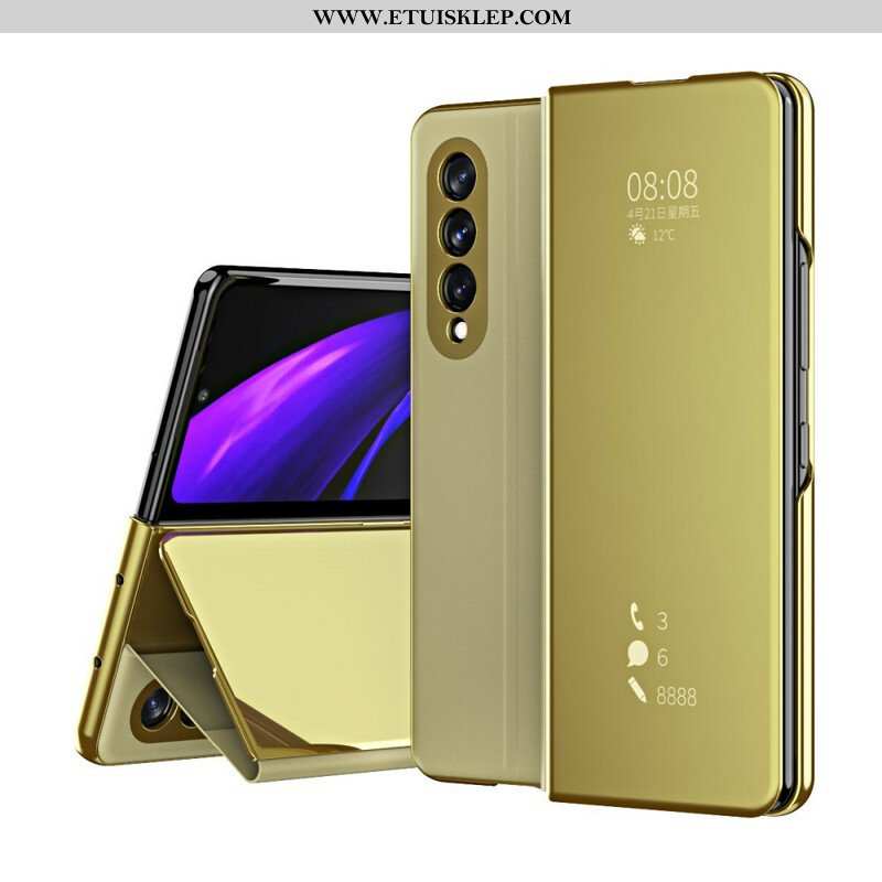 Etui Na Telefon do Samsung Galaxy Z Fold 3 5G Etui Folio Osłona Lusterka